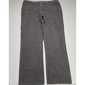 John B Stetson Jeans Mens 42x34 Black 1120 Slim Fit Straight Leg Cowboy Rodeo